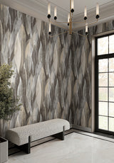 Candice Olson COD0603 Shimmering Canopy Charcoal Botanical Wallpaper