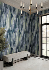 Candice Olson COD0604 Shimmering Canopy Indigo Botanical Wallpaper