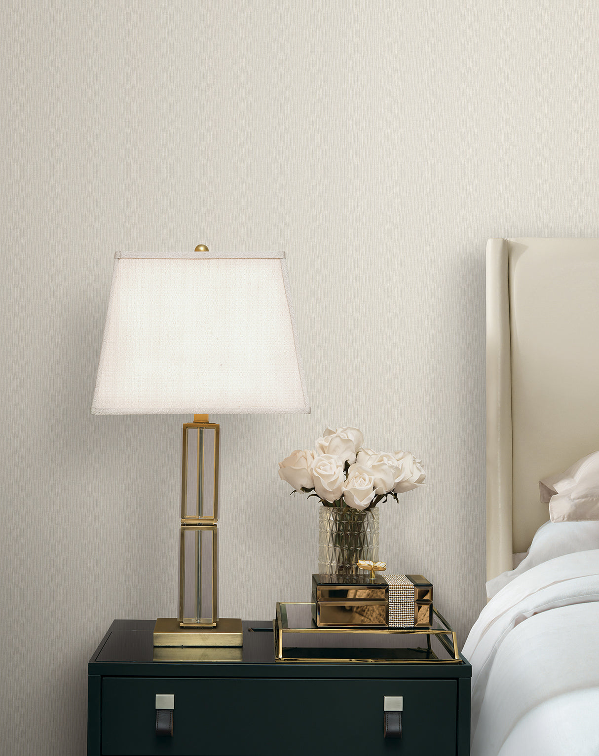 Candice Olson COD0615 Ripple Effect Beige Petite Ogee Wallpaper