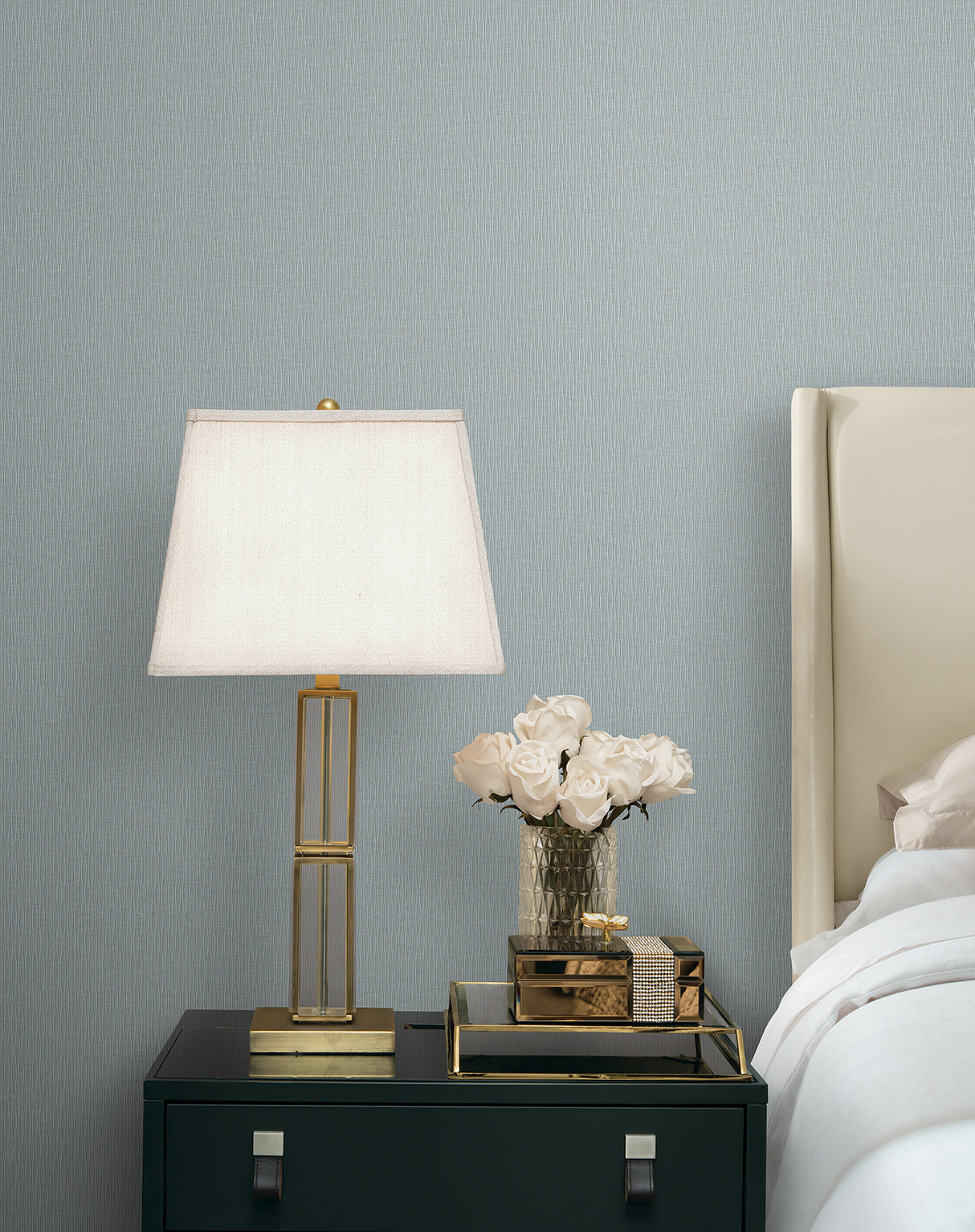 Candice Olson COD0619 Ripple Effect Light Blue Petite Ogee Wallpaper