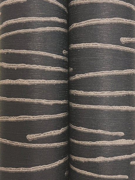 Candice Olson COD0624 Foundations Charcoal Striated Wallpaper