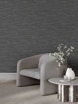 Candice Olson COD0624 Foundations Charcoal Striated Wallpaper
