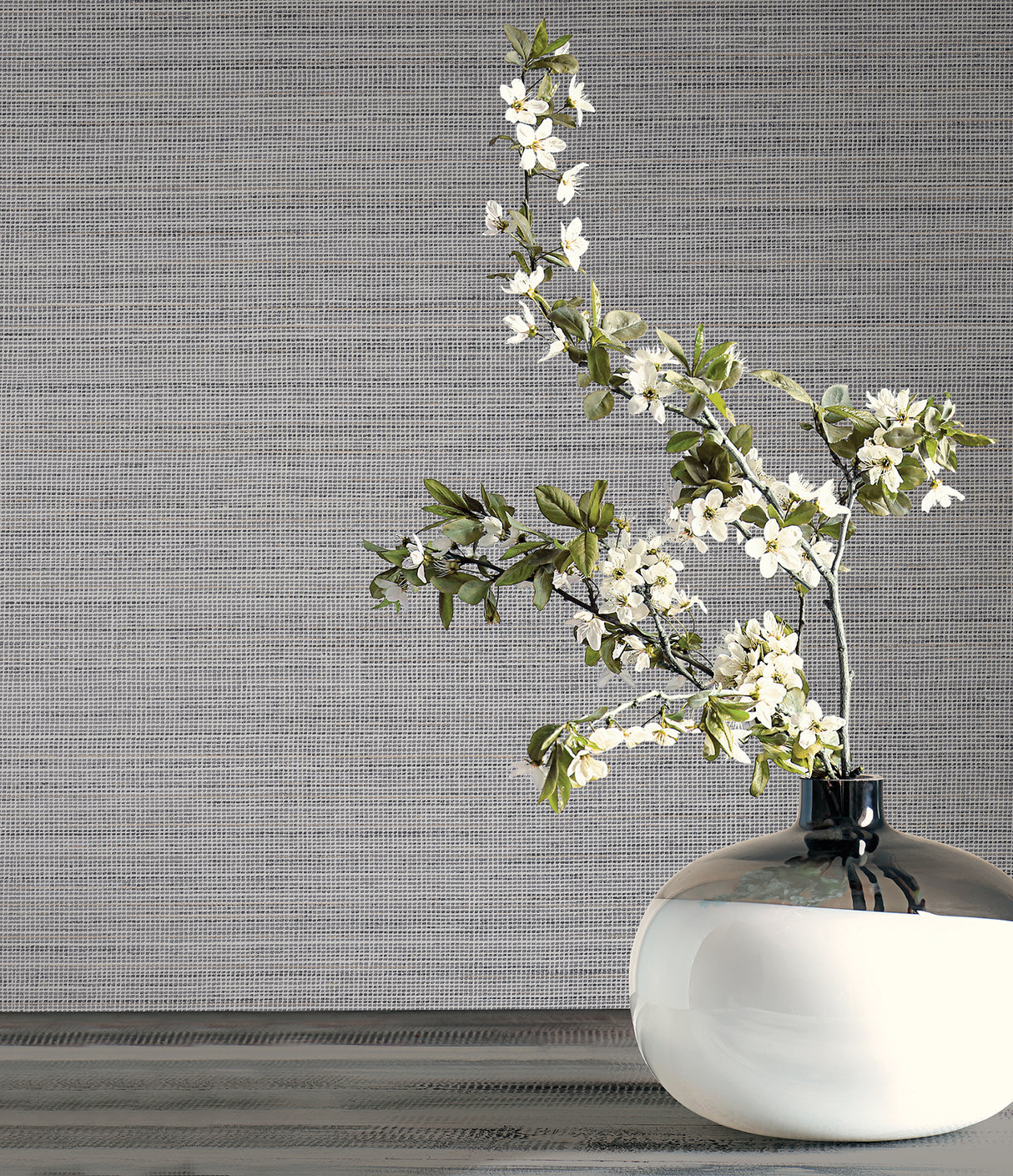 Candice Olson COD0628 Drift Weave Grey Textured Wallpaper