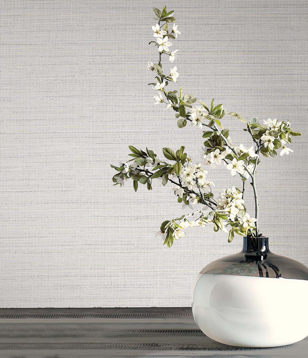 Candice Olson COD0629 Drift Weave Light Grey Textured Wallpaper