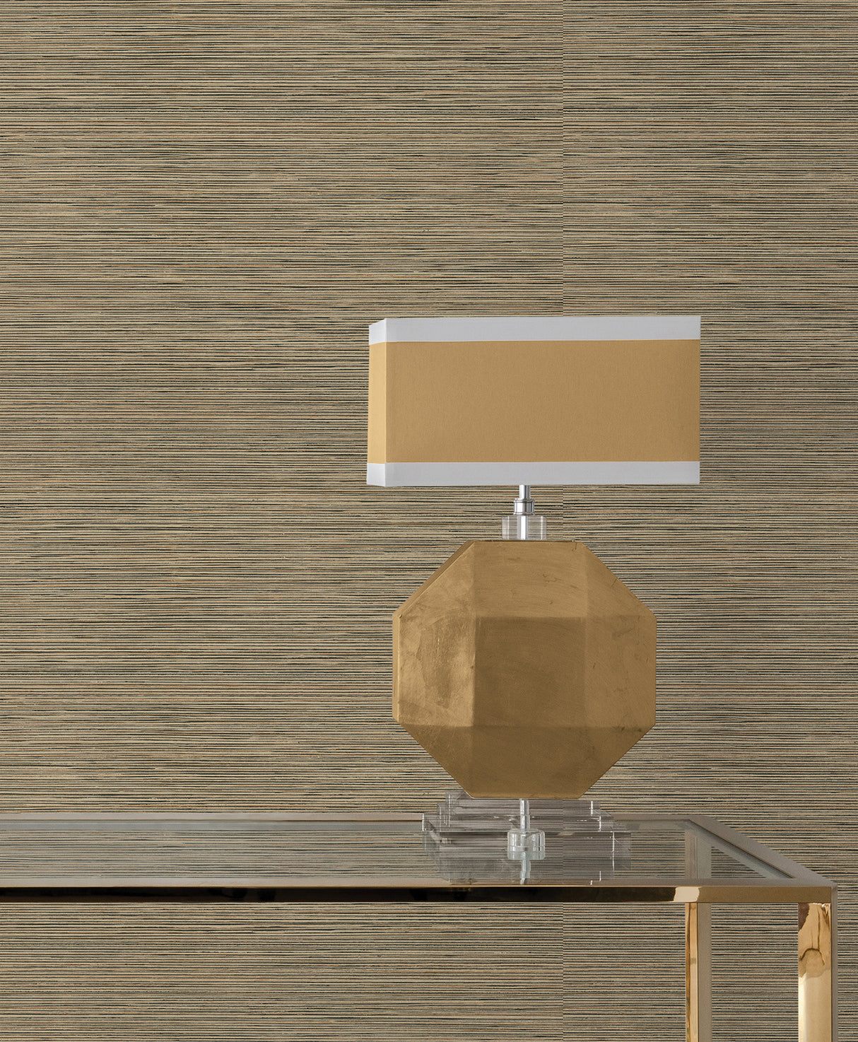Candice Olson COD0634N Stacked Bamboo Chestnut Stripe Wallpaper