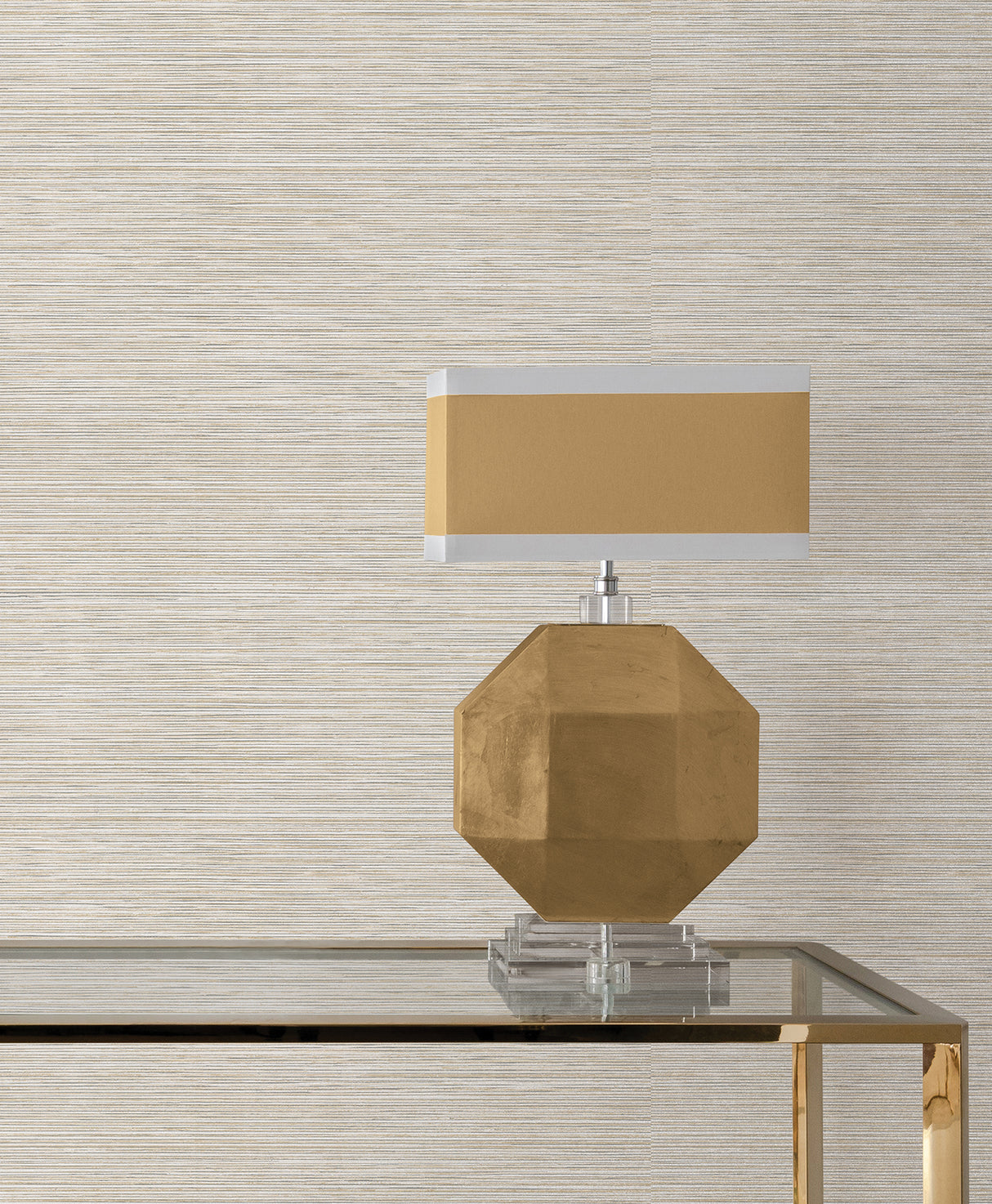 Candice Olson COD0635N Stacked Bamboo Silver Stripe Wallpaper