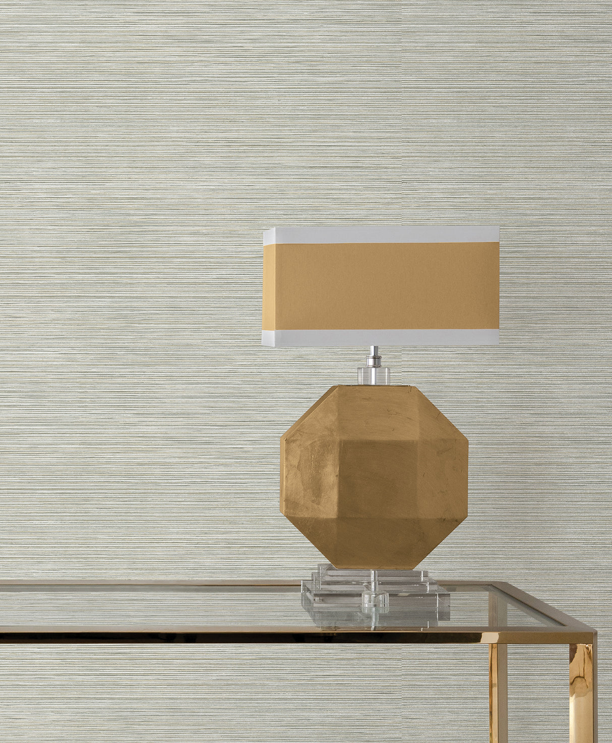 Candice Olson COD0636 Stacked Bamboo Off-White Stripe Wallpaper