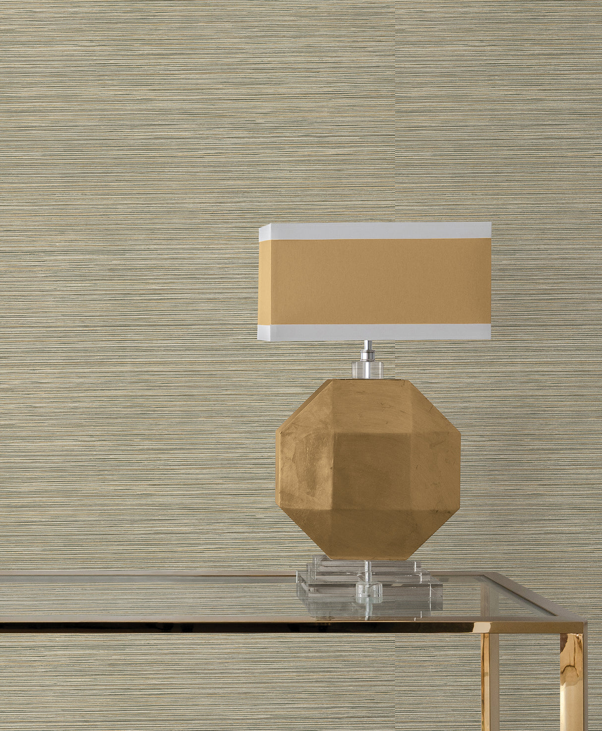 Candice Olson COD0637N Stacked Bamboo Moss Stripe Wallpaper