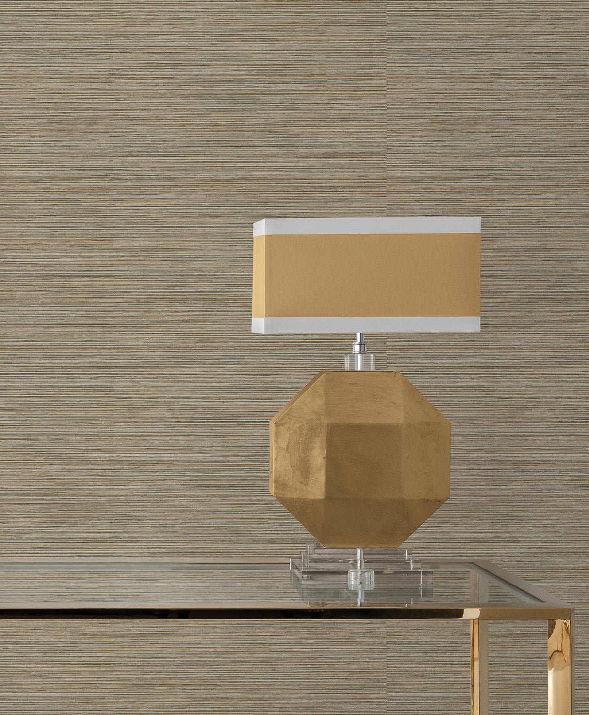 Candice Olson COD0638 Stacked Bamboo Light Brown Stripe Wallpaper