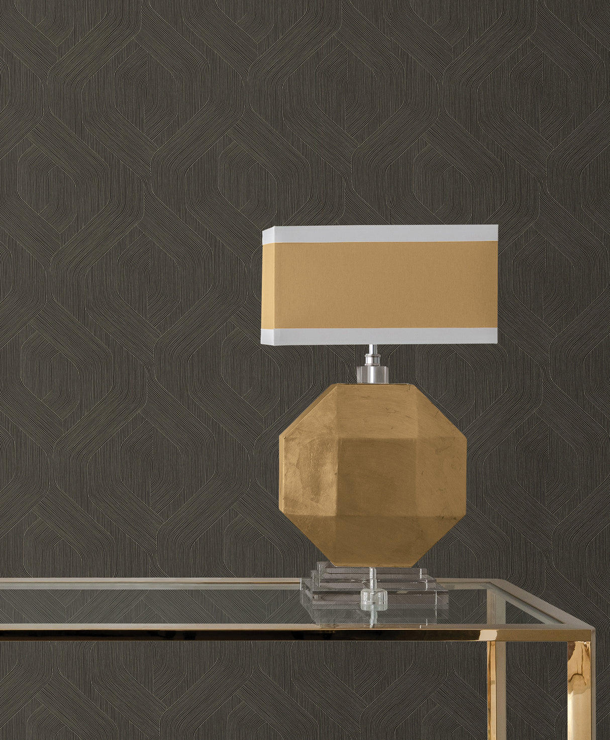Candice Olson COD0639 Infinity Chocolate Ogee Wallpaper