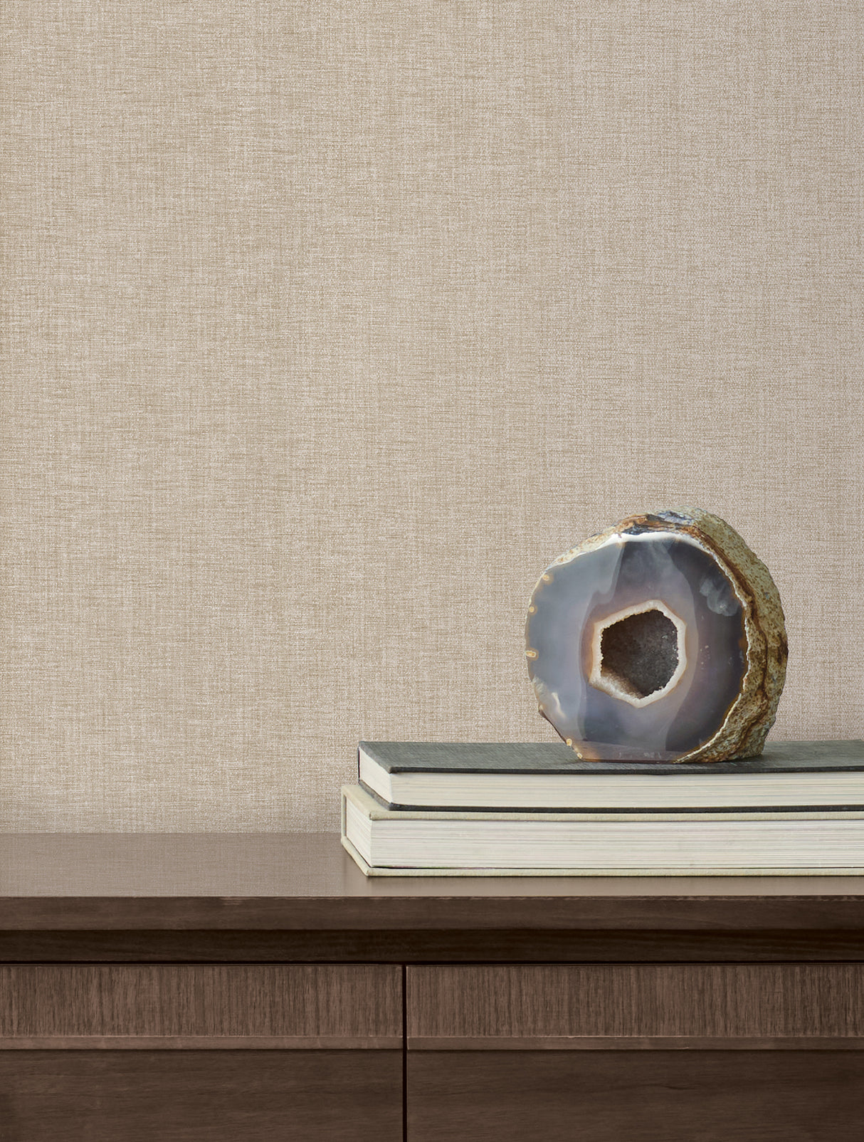 Candice Olson COD0643N Loominosity Taupe Faux Linen Wallpaper