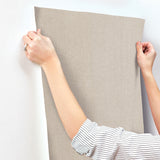 Candice Olson COD0643N Loominosity Taupe Faux Linen Wallpaper