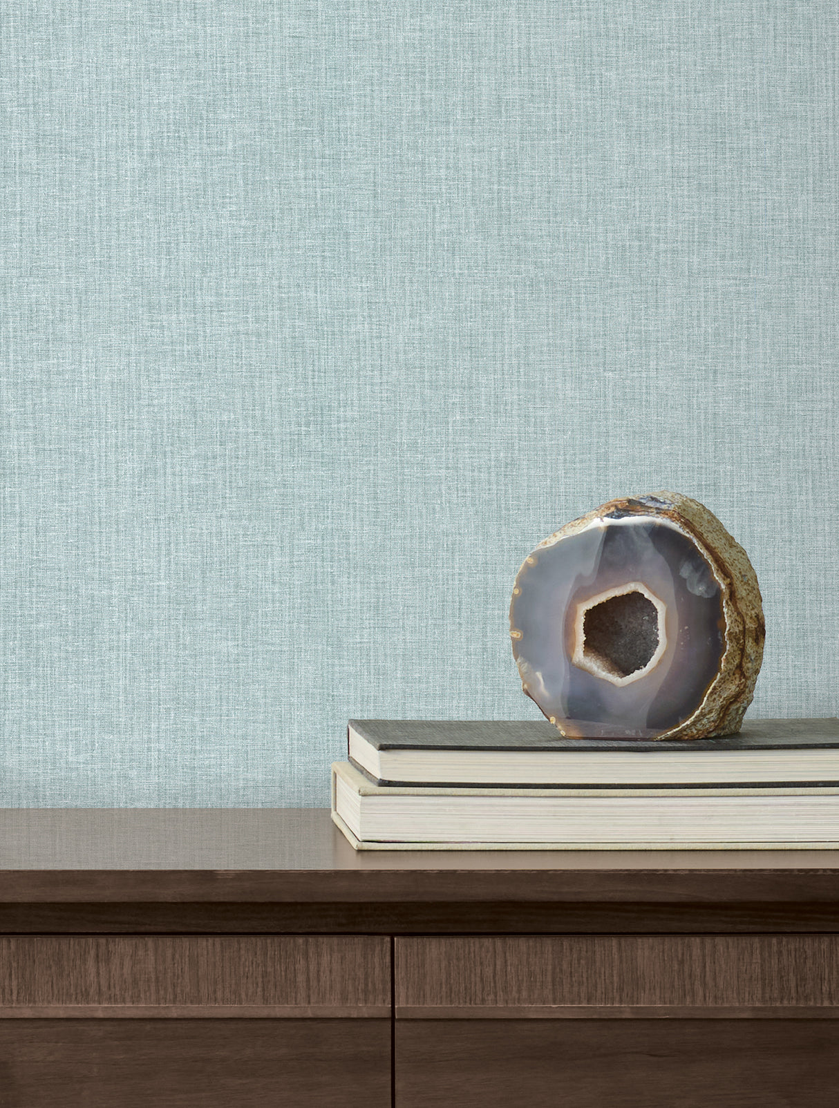 Candice Olson COD0644N Loominosity Light Blue Faux Linen Wallpaper