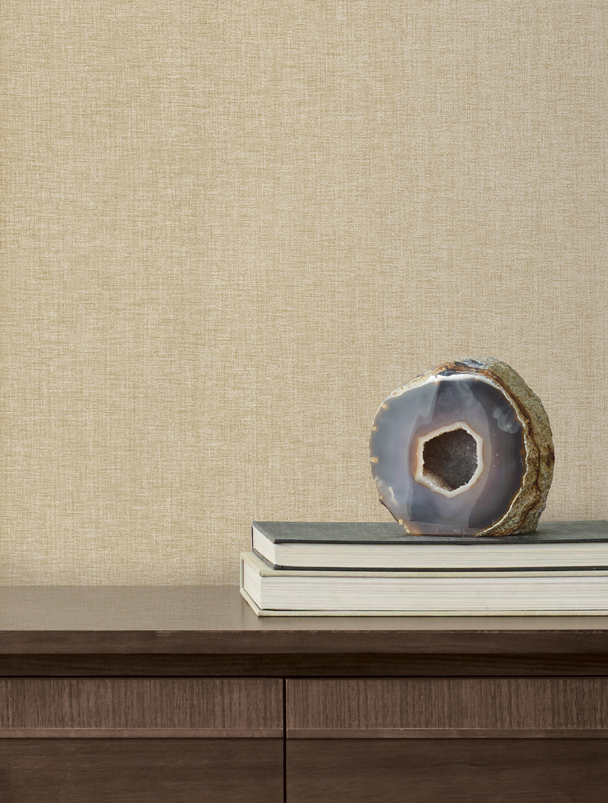 Candice Olson COD0645 Loominosity Khaki Faux Linen Wallpaper