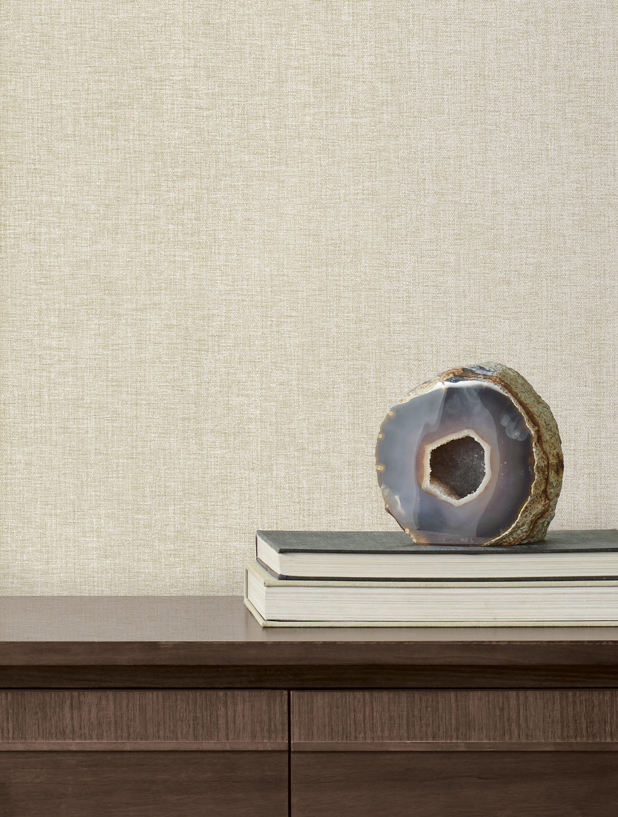 Candice Olson COD0648 Loominosity Champagne Faux Linen Wallpaper