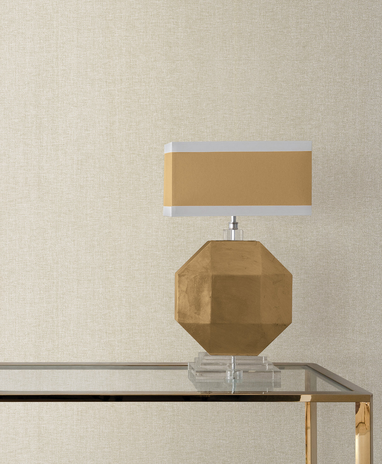 Candice Olson COD0648 Loominosity Champagne Faux Linen Wallpaper