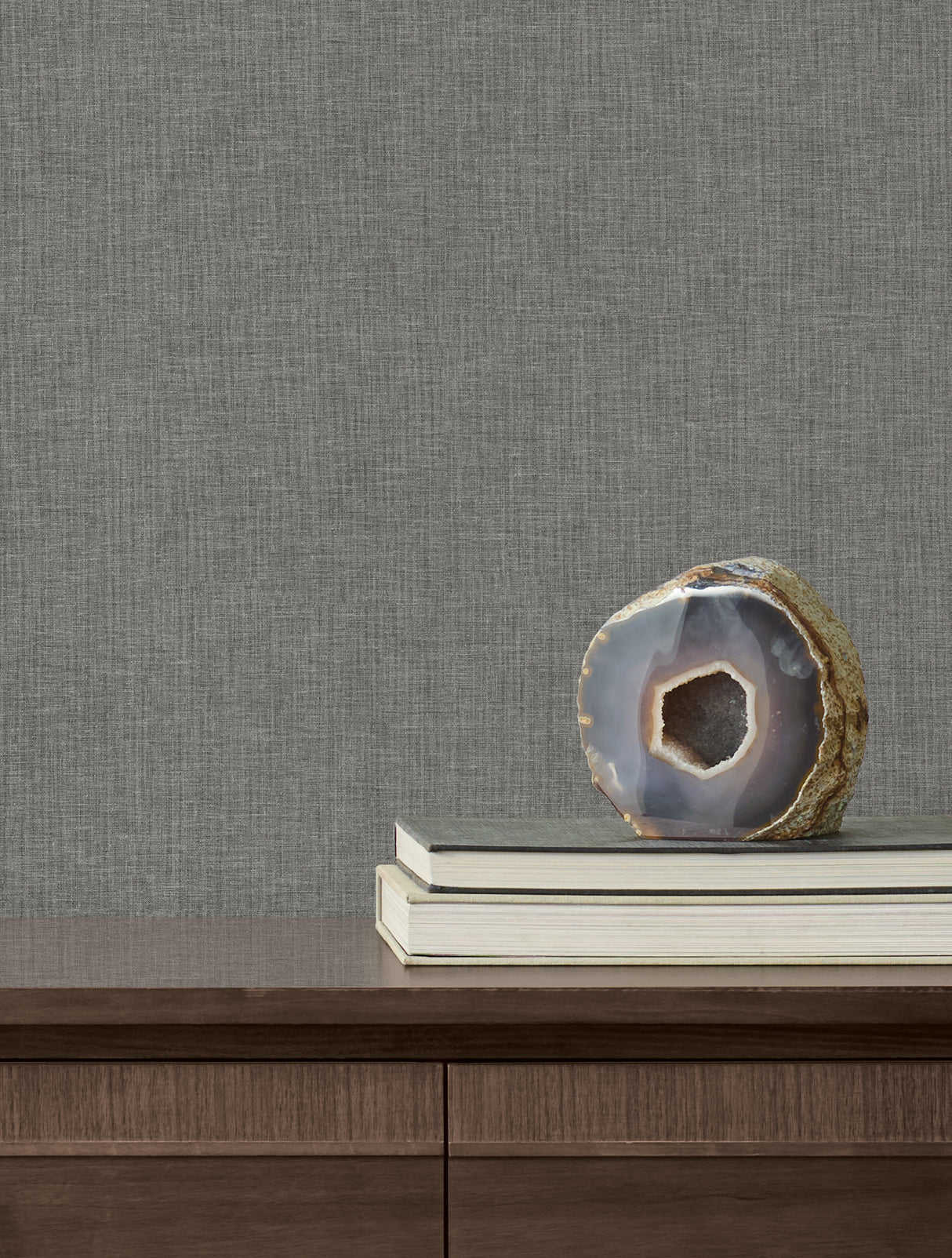 Candice Olson COD0652N Loominosity Pewter Faux Linen Wallpaper