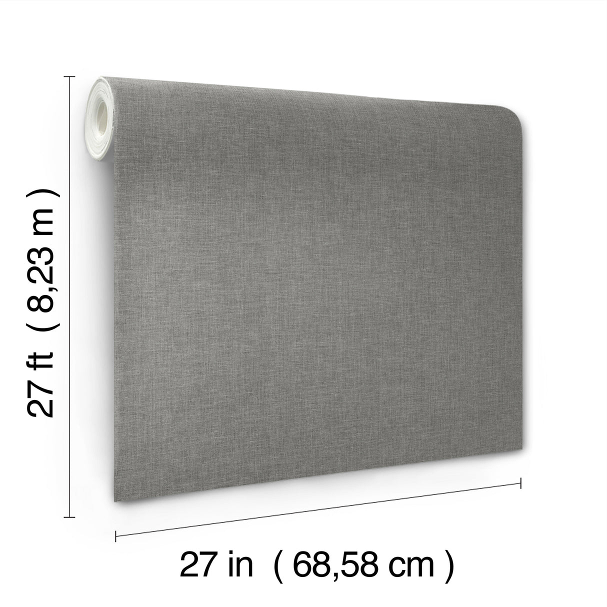 Candice Olson COD0652 Loominosity Pewter Faux Linen Wallpaper