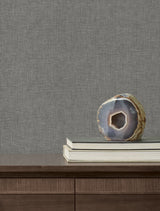Candice Olson COD0652 Loominosity Pewter Faux Linen Wallpaper