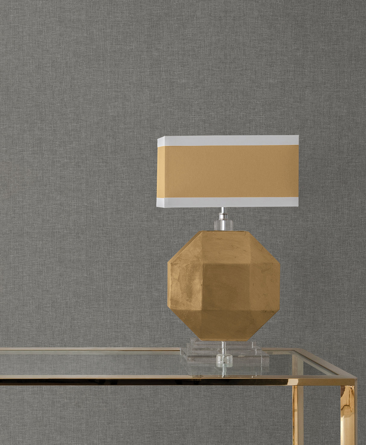 Candice Olson COD0652 Loominosity Pewter Faux Linen Wallpaper