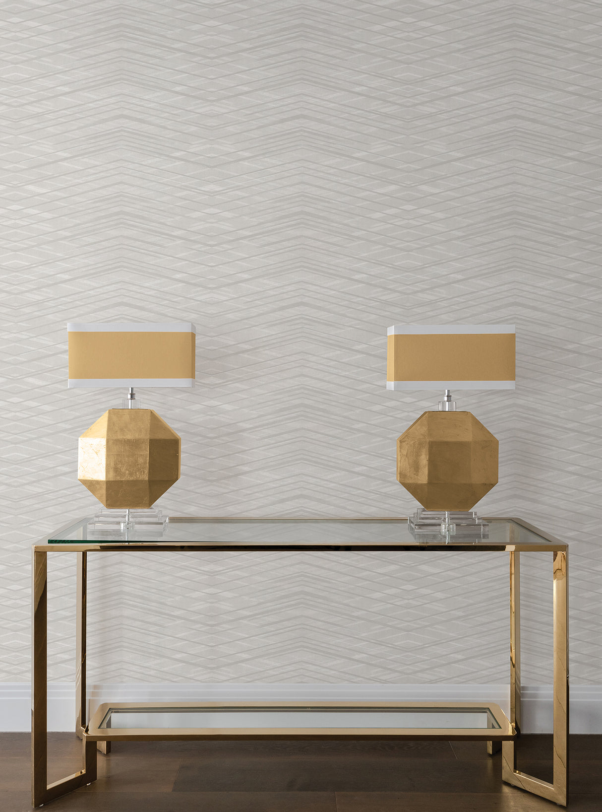 Candice Olson COD0658 Focal Point Light Grey Chevron Wallpaper