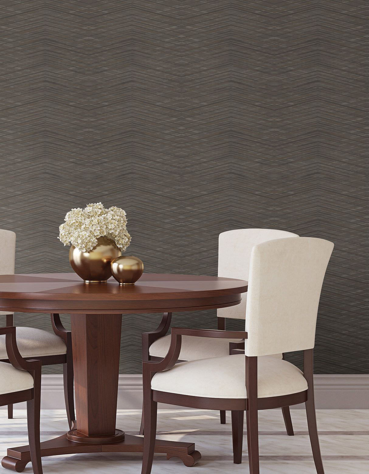 Candice Olson COD0659 Focal Point Chocolate Chevron Wallpaper