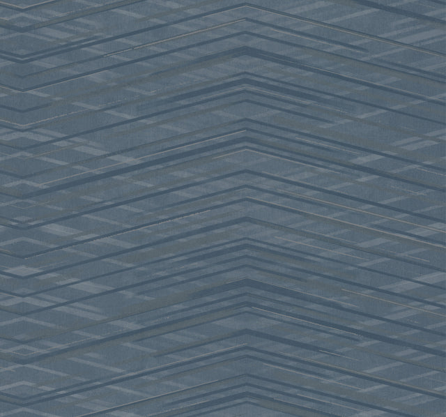 Candice Olson COD0660 Focal Point Blue Chevron Wallpaper