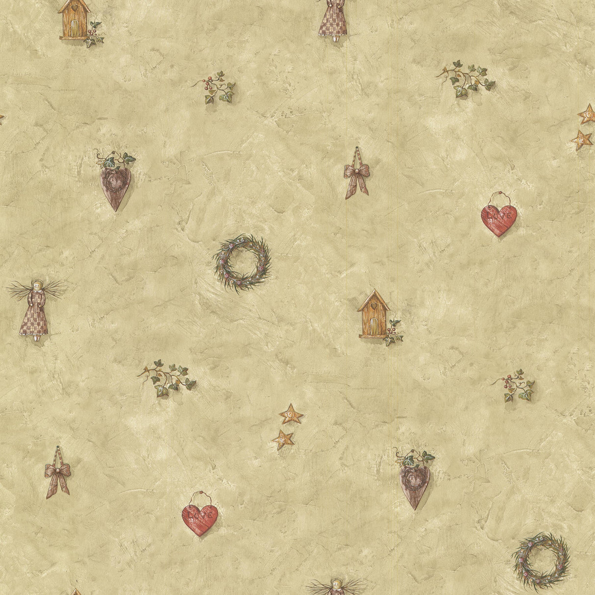 Chesapeake CTR21713 Apple Creek Beige Country Toss Wallpaper