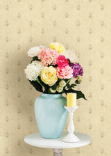 Chesapeake CTR64153 Bristol Wheat Medallion Toss Wallpaper