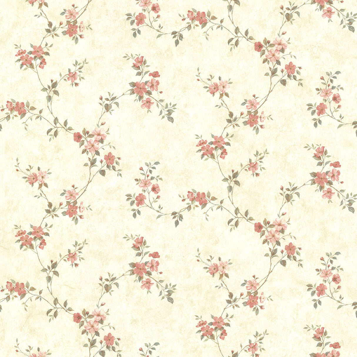 Chesapeake CTR64193 Rose Valley Pink Floral Trail Wallpaper