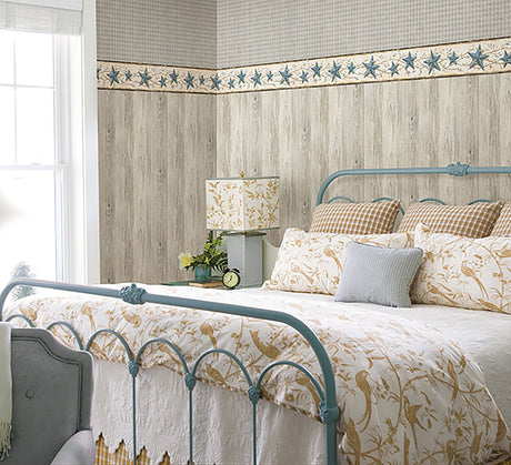 Chesapeake CTR64223 Mapleton Beach Faux Wood Texture Wallpaper