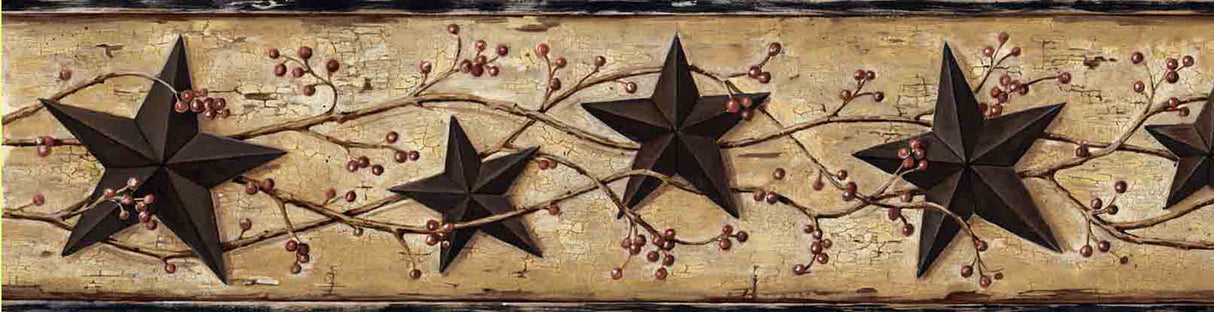 Chesapeake CTR65362B June Black Heritage Tin Star Border