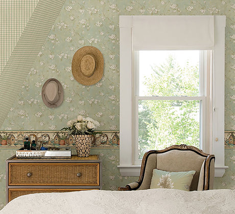 Chesapeake CTR65423B Marlene Aqua Angels & Ivy Border