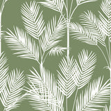 York CV4411 King Palm Silhouette Green Wallpaper