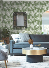 York CV4411 King Palm Silhouette Green Wallpaper