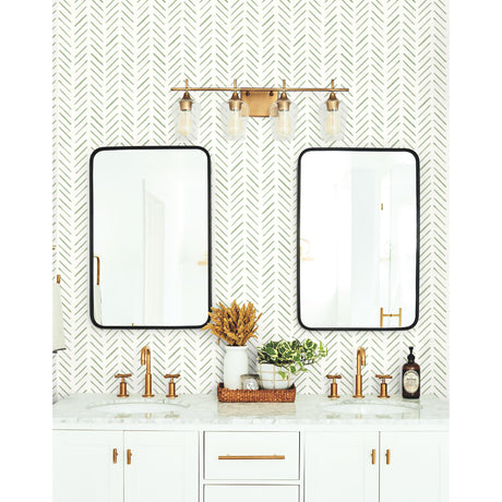 York CV4452 Painted Herringbone Green Wallpaper