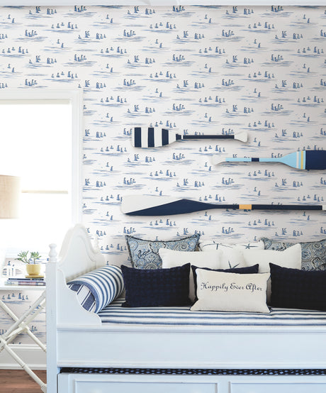 York CV4462 Full Sails Blue Wallpaper