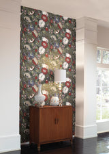 York CY1518 Charcoal Vincent Poppies Wallpaper