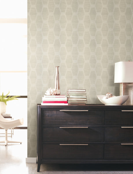 York CY1573 Greige Congas Stripe Wallpaper