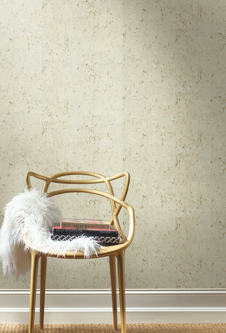 York CZ2482 Cork Gold & Silver Metallic Wallpaper