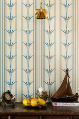 MindtheGap DANUBE STRIPE Blue  - Wallpaper Collection 2024 - The Wetlands