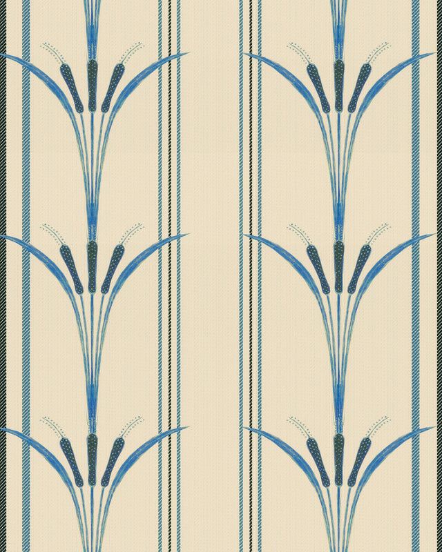 MindtheGap DANUBE STRIPE Blue  - Wallpaper Collection 2024 - The Wetlands