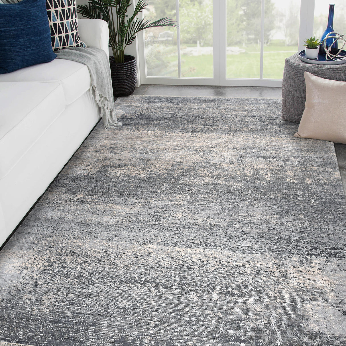 Amer Rugs DAZ1530609 Dazzle Contemporary Abstract Pale Sky 6' X 9' Area Rug