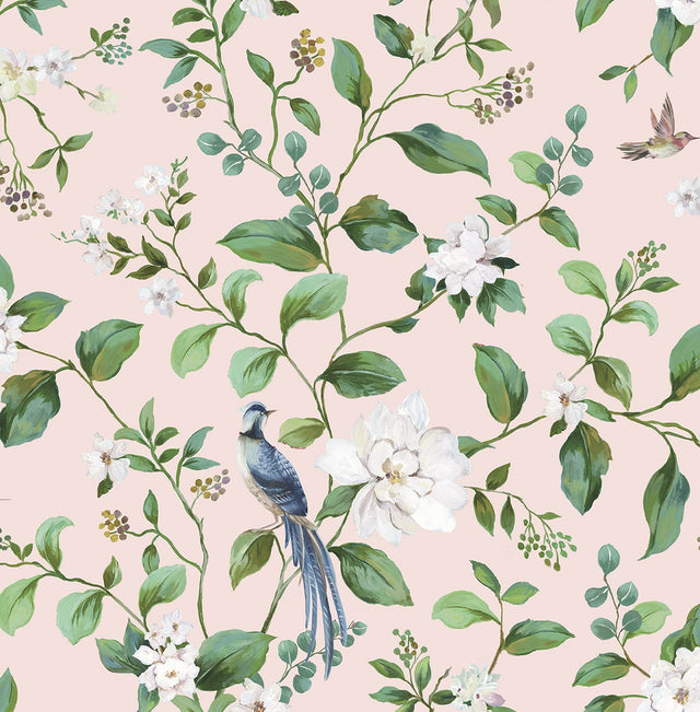 Daisy Bennett Designs DB20801 Chinoiserie Bird Vine Wallpape