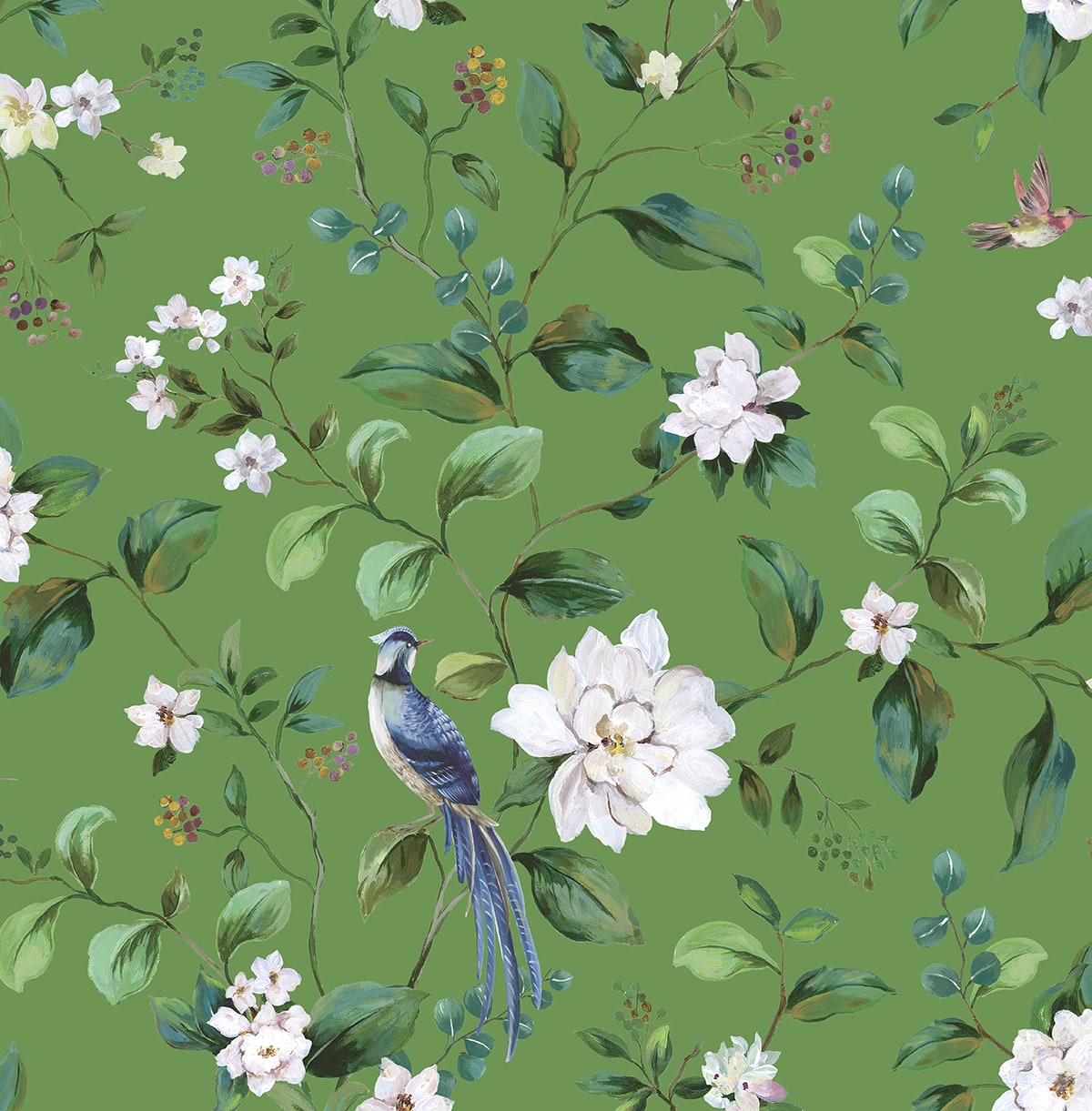 Daisy Bennett Designs DB20804 Chinoiserie Bird Vine Wallpape