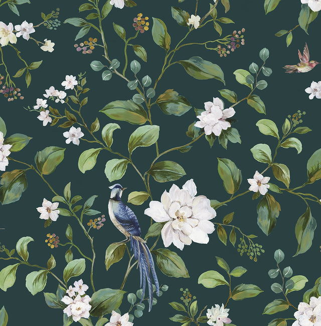 Daisy Bennett Designs DB20814 Chinoiserie Bird Vine Wallpape