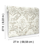 Eade’s Velvet Crush Damask Soft Neutral & Pearl