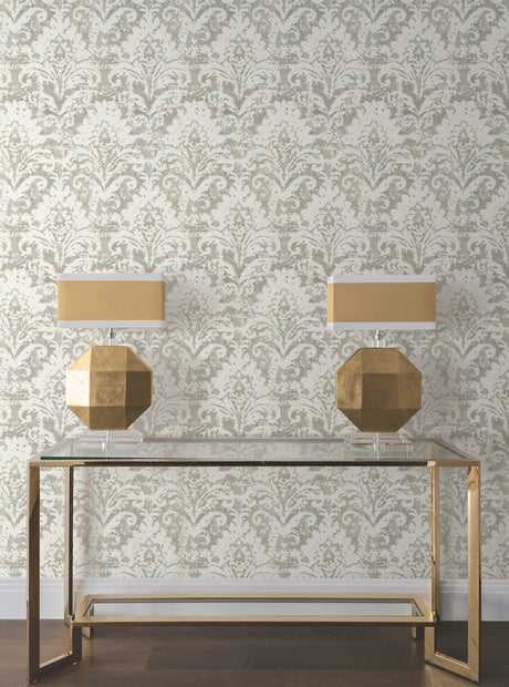 Eade’s Velvet Crush Damask Soft Neutral & Pearl