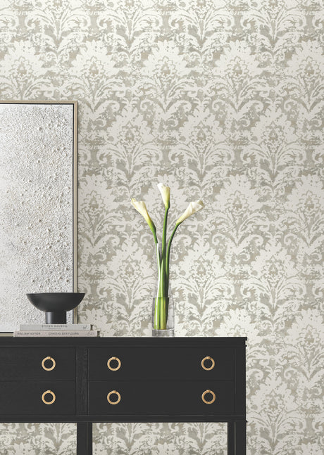 Eade’s Velvet Crush Damask Soft Neutral & Pearl