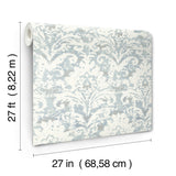 Eade’s Velvet Crush Damask Blue & Pearl